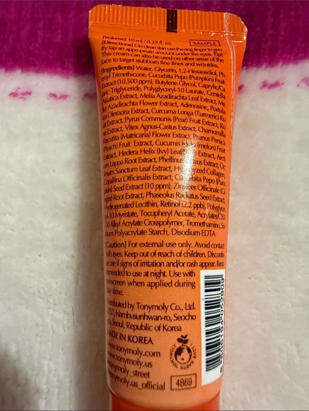 TONYMOLY Plump-Kin Retinol Body Serum & Eye Patch Set — Orange